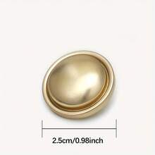 10 Piezas de Botones de Metal Planos para Coser, Botones Redondos Dorados para Accesorios de Ropa, Botones de Costura Minimalistas de Moda DIY para Camisas, Chaquetas, Vestidos, Blazers | Accesorios de Decoración de Ropa - Multicolor - Ver 11