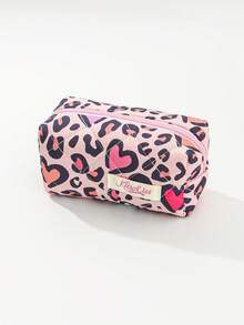 1 Piece Leopard Print Storage Pouch Makeup Bags Set Home Travel Daily Use Storage Pouch Makeup Bags Tampon Bag The Gift For Sister,Teacher And Friend Anniversary Gift Wedding Bridesmaid Gift Makeup Bags Quilted Makeup Pouch For Living Room Aesthetic Floral Toiletry Bag For Women Girls Holiday Essentials Holiday Travel Essentials Travel Bag Travel Accessories
