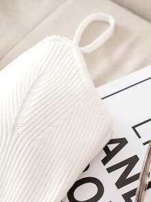 New Summer Women Sexy Short Tank Top Fashion Rib Knit Camisole - White - View 9