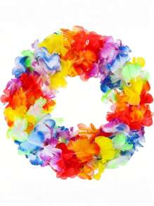 12/5/1pc Colorful Artificial Flower Garland Set, Hawaiian Garland Bracelet, Garland Bulk Fake Flower Necklace, Tropical Garland Headband For Summer Beach Pool Decor, Holiday Party Decor, Wedding Decor, Family Party Decor, Hula Party Decor, Graduation Party, Prom Decor
