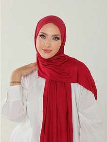 1pc Women's Elegant Solid Lightweight Polyester Summer/Spring/Autumn Versatile Shawl - Multicolor - View 15