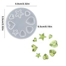 1pc/3pcs Heart, Pentagram, Square, Diamond Shaped Silicon Molds For Crystal Epoxy Resin DIY Jewelry Crafts, Suitable For Daily Wear - Love Five-pointed Star Square Diamond Earring Mold Jewelry - View 14