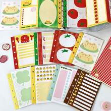 8pcs M5 Tri-Fold Refill Pages For Loose-Leaf Notebook, Pudding & Tomato Teens Style Writing Pad Inserts - Multicolor - View 11