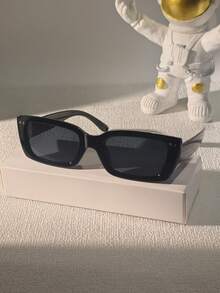 1/2pcs Minimalist Square Studded Fashionable Men's Fashion Glasses, Suitable For Photo Shoots And Travel Outfits For Summer Beach Vacation,Outdoor,Travel - Multicolor - View 3