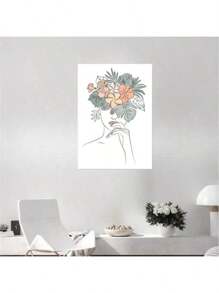 1/6PCS Optional Frame Posters Wall Arts Modern Abstract Minimalist Wall Art Posters Living Room Decor ,Wall Art With Frame