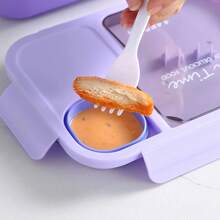 1pc Adult Lunch Box, 1450ml Adult Lunch Box, Leak Proof Lunch Box With Utensils, 3-Compartment Lunch Box, Microwave Heating, Four-Color Optional