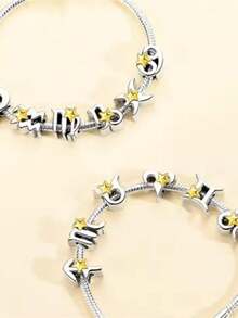 Silver Plated Charm The Twelve Zodiac Signs Corresponding To The Twelve Months Star Golden Beads Charm Pendant Ball Suitable For Bracelets DIY Women's Jewelry - Multicolor - View 2