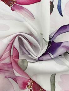 Casual Floral Print Long Sleeve Shirt, Autumn