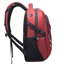 Neutral Stylish Travel Backpack, Modern Commuter Laptop Bag, Wear-Resistant Waterproof Large Capacity Multi-Pocket Student Backpack - Red - View 4