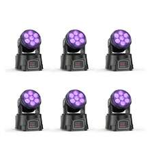 SEBRUANC 105W Moving Head Light, 7LED RGBW 4-In-1 Strobe Effect Light,Sound Activated Auto Play Remote & DMX Control Stage Light For Church Wedding Party Bar Club Live Show Entertainment Stage Lighting - UK Plug(220-240V) - View 14