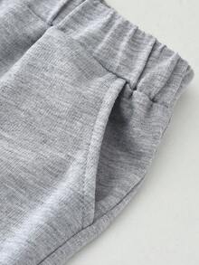 2pcs/set Young Girls' Casual Sport Solid Color Lace Splice Turn-down Collar Sweatshirt And Long Pants Outfits, Spring And Autumn