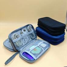 Data Cable Storage Bag Portable Travel Electronics Organizer For Mobile Hard Drive Power Bank Earphone And Charger Phone Case Wireless Headphone Bluetooth Headphone Headset Earbuds For Business Travel School College Office School Supplies School Accessories Back To School University Students Organizer Travel Essential Back To School - Multicolor - View 5