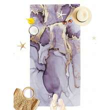 1pc Marble Pattern Digital Printed Beach Towel - Multicolor - View 6