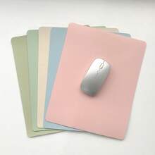 1pc Solid Color Leather Mouse Pad, Minimalist & Fashionable Business Office Accessory