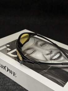 Unisex Y2K Cyberpunk Style Glasses, Fashionable Night Vision Yellow Frame Glasses