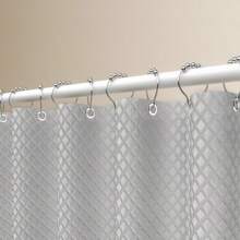 1 Pc Foldable High-End Shower Curtain With 14 Hooks (Width 180cm X Height 180cm)