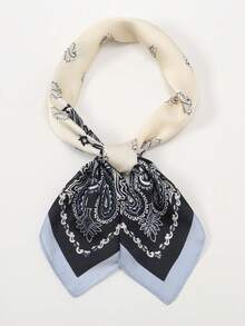 1pc Bandana Paisley Retro Pattern Headscarf Neckerchief Square Scarf - Multicolor - View 9