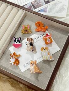 8pcs Pet Mini Hair Clips, Suitable For Corgi, French Bulldog, Teddy Dog, Commute Decorative Bangs Clip, Birthday/Holiday Gift Hair Claws Claw Clips Hair Jaw Clip Hair Clamps Hair Clutch Hair Catcher Clip Fall Winter Hair Accessories For Women For Vacation Outfits Woman - Multicolor - View 3