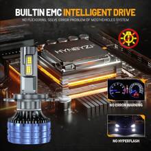 HYNBYZJ 2 pièces H7 H4 Ampoules de phare de voiture à LED Canbus 220W H1 H11 Lampe 9005 HB3 9006 HB4 9012 880 881 H27 9007 9008 H13 Ampoule LED Turbo Lampe 6000K Blanc 12V