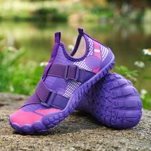 Children's Comfortable Beach Hiking Shoes, Quick Drying Upper With Adjustable Straps, Lightweight For Swimming & Wading - Purple - View 3