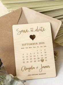 Custom Wedding Wooden Invitations, Personalized Wedding Invitation Cards. Wedding Invitations, Wedding Invitation Cards, Wooden Wedding Invitations, Wedding Wooden Signs, And Customizable Wedding Invitation Cards With Names, Dates, And Locations - Multicolor - View 4