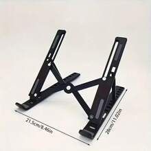 Height Adjustable Portable Laptop Stand -Extra Large Foldable Computer Stand For Desk - Ergonomic 10-Levels Angles Adjustable Computer Stand- Compatible With All Laptops And IPad (White)