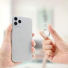 6pcs Transparent Cartoon Phone Stands, Foldable Ring Holder Stands, Animal, Round, Small Flower Shaped Phone Stands Compatible With IPhone, Android Phone, Gift For Birthday, Family, Friends Finger Ring Holder, Phone Grip, Phone Accessories - Multicolor - View 9