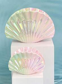1pc Gradient Color Shell Hair Clip, Vacation Style Hair Accessory, Large Size Claw Hair Clip, Summer Maritime Design Hair Clips Hair Jaw Clip Hair Clamps Hair Clutch Hair Catcher Clip
