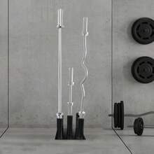 RibasuBB Vertical Barbell Holder, 5-Bar Capacity Weight Rack, Space-Saving Design, Sturdy Q235 Steel Construction, Non-Slip Base For Home And Gym Use - 黑色 - 查看 3