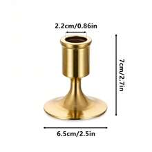 2/4/6/12/30pcs Cone Shaped Candle Holders, Gold/Black Candle Stands For Tabletop Center, Wedding Reception, Holiday Christmas Fireplace Or Home Decor