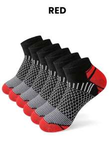 30 pares de calcetines tipo tobillera con diseños de rayas y geométricos, de tela de malla transpirable y tejido de punto, suaves y cómodos, calcetines deportivos para hombre, adecuados para todas las estaciones