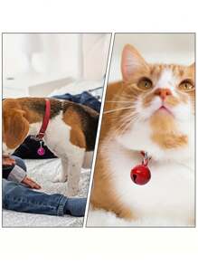 3/5 piezas Campanas de collar de mascota de hierro, broche, accesorio multifuncional, adecuado para gatos y perros, collares de cachorro, accesorios para mascotas | Collares decorativos para mascotas | Collares para mascotas, campanas de collar para mascotas