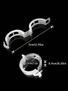10/100/200pcs Tomato Clips, Plastic Grid Clips, Plant Support Clips, Grape/Tomato Vine Vegetable Plant Garden Support Clips For Healthier Plants