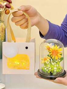 DIY Flower Building Blocks Set,Mixed Color,ABS Material,3D Flower Craft Kit - Rose,Lotus,Sunflower,Blue Dahlia,Home/Office Desk Decor,Perfect Gift For Valentine's Day,Birthday,Anniversary,Christmas,Mother's Day,Teacher's Day,Craft Set,Fantasy,Gift Set,Building Blocks,Music,Diy Kit,Valentine's Day Gifts,Constructor,Valentine's Day,Jelly Blocks,Book Nook Kit,Flower Building Set