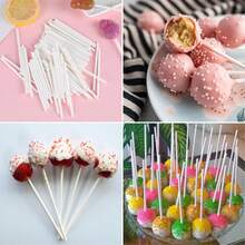 Lollipop Paper Sticks For Professional Candy Making, Baking Class Supplies, Chocolate/Cookie DIY Craft Bundles