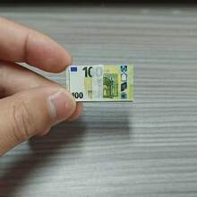 30*15mm Replika Mini 100 Euro Nominał Papieru Prop, 110*61,5mm 100 Euro Nominał Papier Prop może być używany do Origami Świątecznego, Papier Prop Atmosfera Imprezy, Fałszywe Banknoty