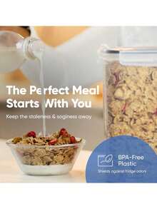 4pcs 4L Sealed Pasta Box With Lid, Labels, And Markers - Multi-Purpose Container For Pasta, Dry Food, Flour, And Sugar - Kitchen Organizers And Storage,Dishwasher - Black and White - View 5