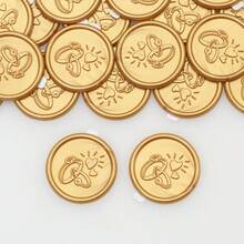 30 PCS Ring Pattern Wax Seal Stickers, Handmade Envelope Seal Stickers, Self-Adhesive Wax Stickers For Decorating Wedding Invitations, Gift Wrapping (Handmade With Some Bubbles) - Multicolor - View 3