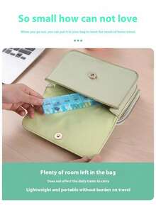 7-Day Portable Pill Box, Large Capacity Mini 7-Compartment English Weekly Medication Organizer - Multicolor - View 2