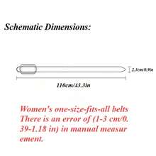 1pc Reversible Solid Color Women Waist Belt With 2 Interchangeable Gold & Silver Buckles, Suitable For Outdoor, Dating - Multicolor - View 3