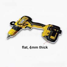 1pc Personalized Acrylic Electric Drill Design Keychain, Gift For Father (Customizable Name) - Multicolor - View 8