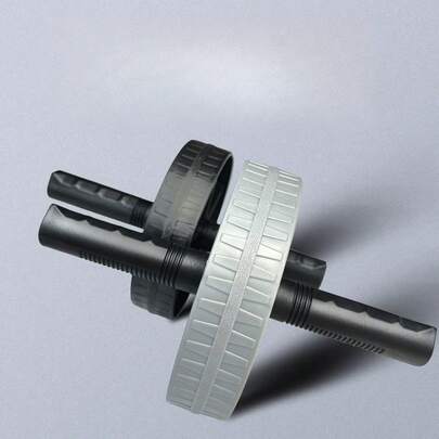 Tyst magrulle med dubbla hjul - Styrketräningsutrustning för bål med PP- och rostfri stålkonstruktion, magmuskelhjul för hemmagym, fitnessentusiaster träningsutrustning gymtillbehör