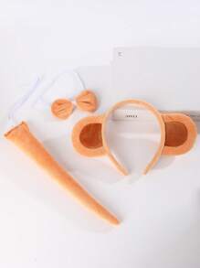 Faixa de Cabelo com Orelhas de Macaco Banana Fofa, Presilha de Cabelo em Formato de Macaco Cartoon, Lavagem Facial, Super Fofa e Engraçada, Acessório de Cabelo