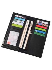 Długi portfel męski z krokodylej skóry, cienka składana torebka z wieloma przegródkami na karty, kopertówka ze skóry PU odpowiednia zarówno dla mężczyzn, jak i kobiet