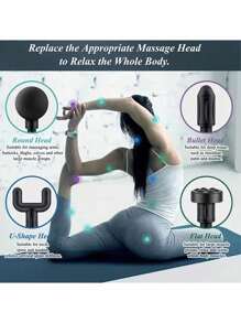 Pistola de masaje de tejido profundo - Silla de masaje - Martillo eléctrico multifuncional de grado profesional para fisioterapia y percusión corporal para hombros y cuello, cintura cervical y espalda