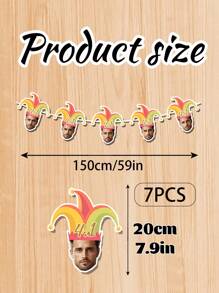 7/14/21pc Customized Facial Photo Birthday Banner, Personalized Customize Digital Birthday Party Banner, Customized Birthday Banner, 21 Years Old, 30 Years Old, 40 Years Old, 50 Years Old Birthday Custom Party Decoration Fun Banner