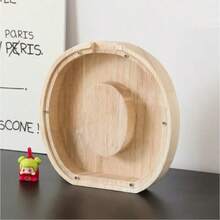 1pc Creative Wooden Alphabet Letter Coin Bank - 26 A-Z Coin Piggy Bank, Penny Saver, Acrylic Transparent Design Decor, Suitable For Birthday Gift, Home Decor, Halloween, Christmas, Thanksgiving, Easter Gifts, Back To School - Multicolor - View 32