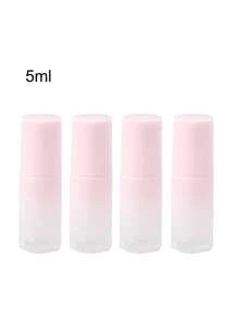 1pc/2pcs/4pcs 5ml/10ml Light Pink Ombre Color Roller Ball Bottles Glass Perfume Refillable Containers Thick Glass Makeup Tools