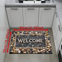 1 tấm thảm chùi chân họa tiết đá - Chống trượt, thích hợp cho trong nhà/ngoài trời, thấm hút và chống bụi bẩn, dùng cho phòng ngủ, phòng tắm, nhà bếp, lối vào - Có thể giặt bằng máy trang trí nhà cửa - HQQDD033 - Xem 13