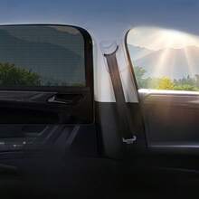 Magnetic Car Window Sunshade Net, Magnetic Installation, Heat Insulation, No Damage - Sunshade 4-piece Set - View 4
